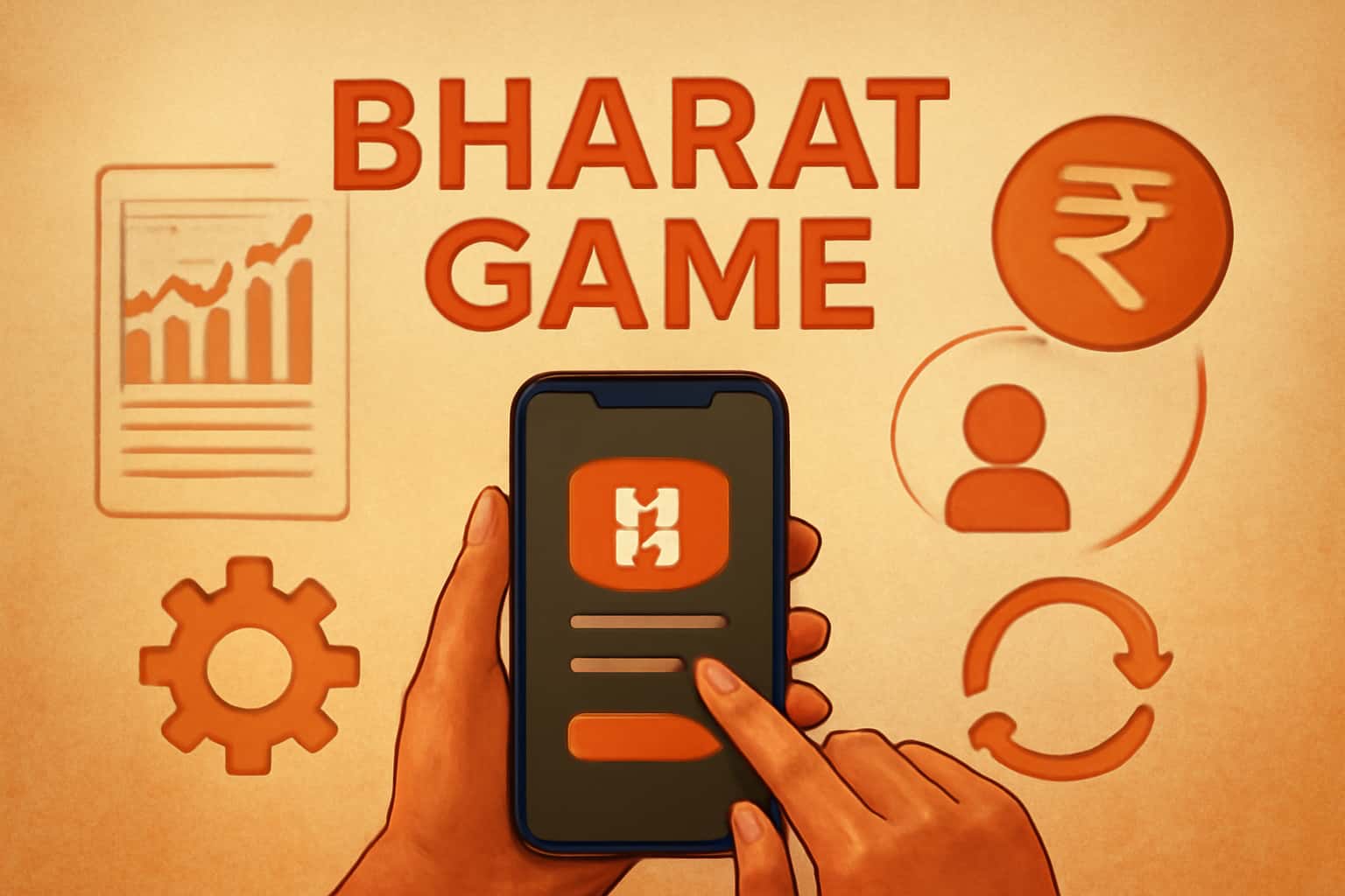 An informational visual representation of the Bharat Game functions.