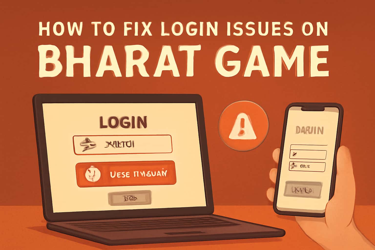 Informational graphic related to fixing login issues on Bharat Game.