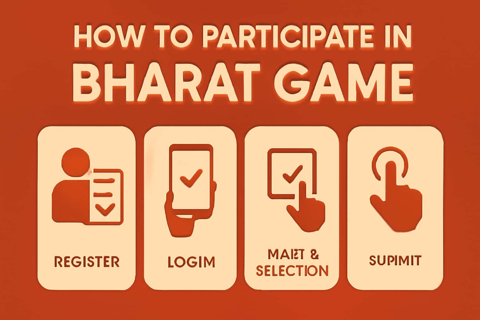 An informative scene depicting how to participate in Bharat Game.