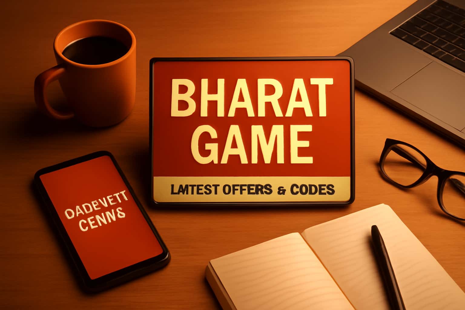 A neutral scene depicting Bharat Game Offers & Codes with prominent text.