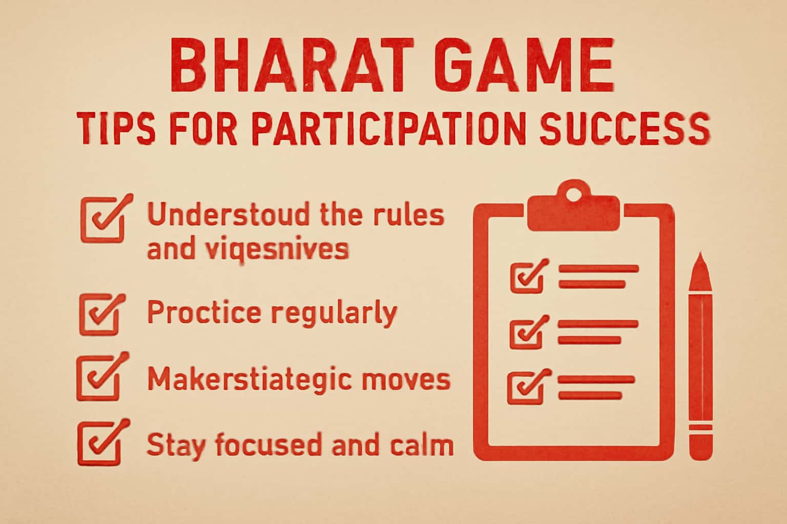 A visual representation of tips for engaging with Bharat Game.