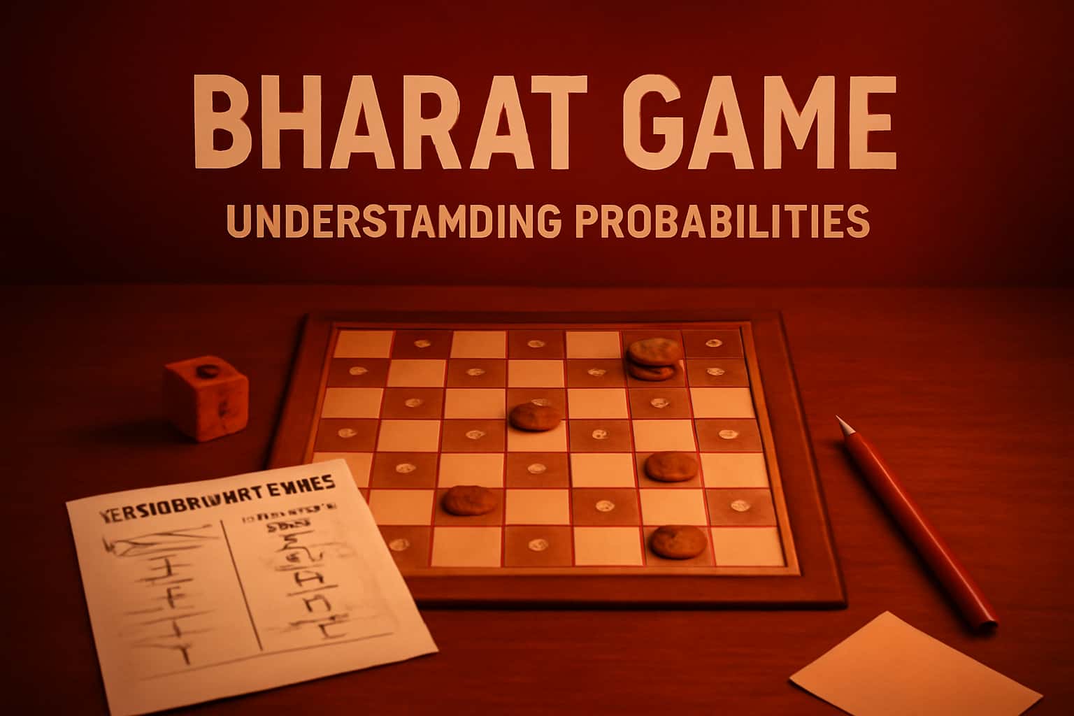 An informational visual representation depicting Bharat Game probabilities.