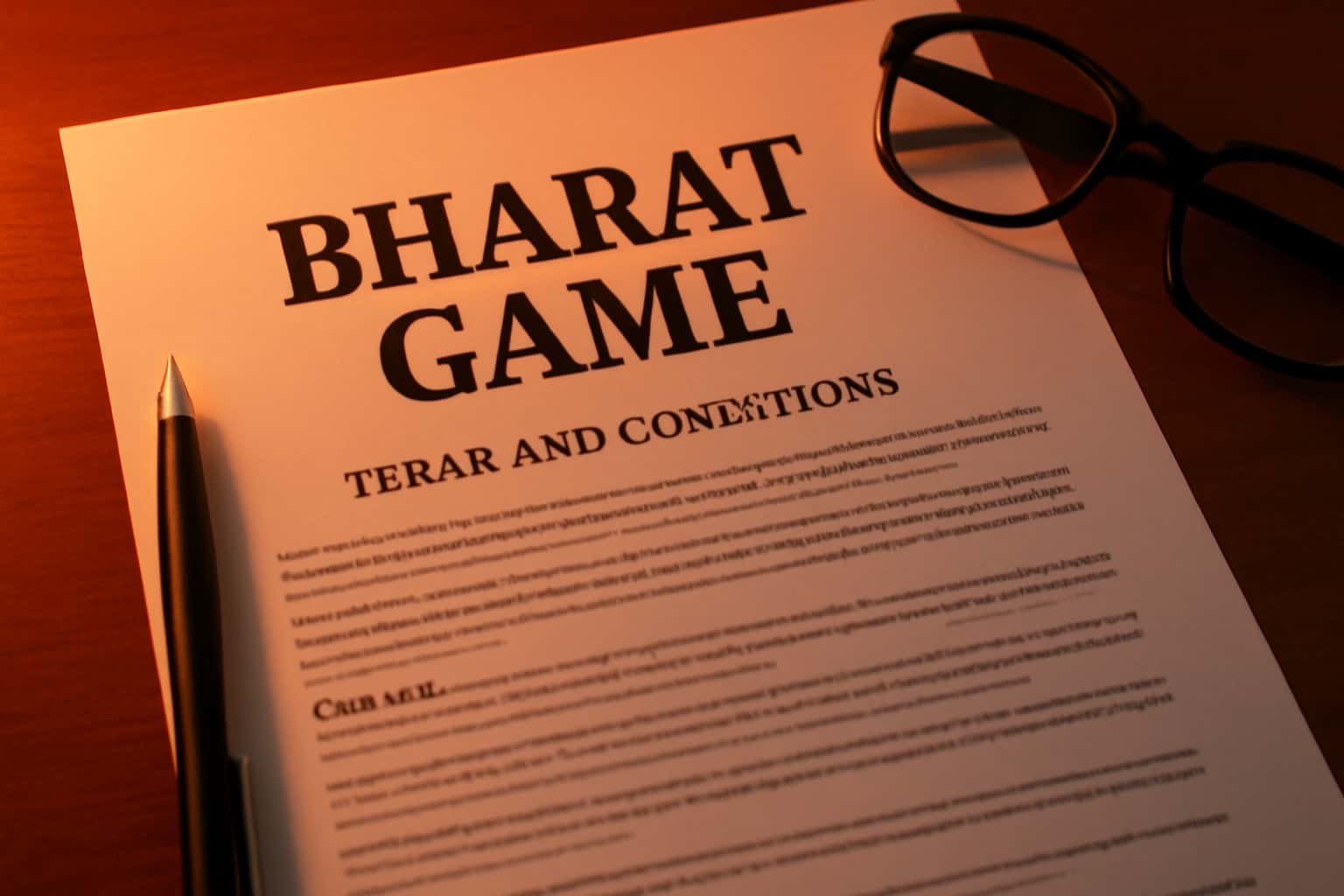 An informational graphic representing the Bharat Game Terms and Conditions.